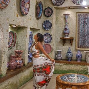 White, open back maxi dress